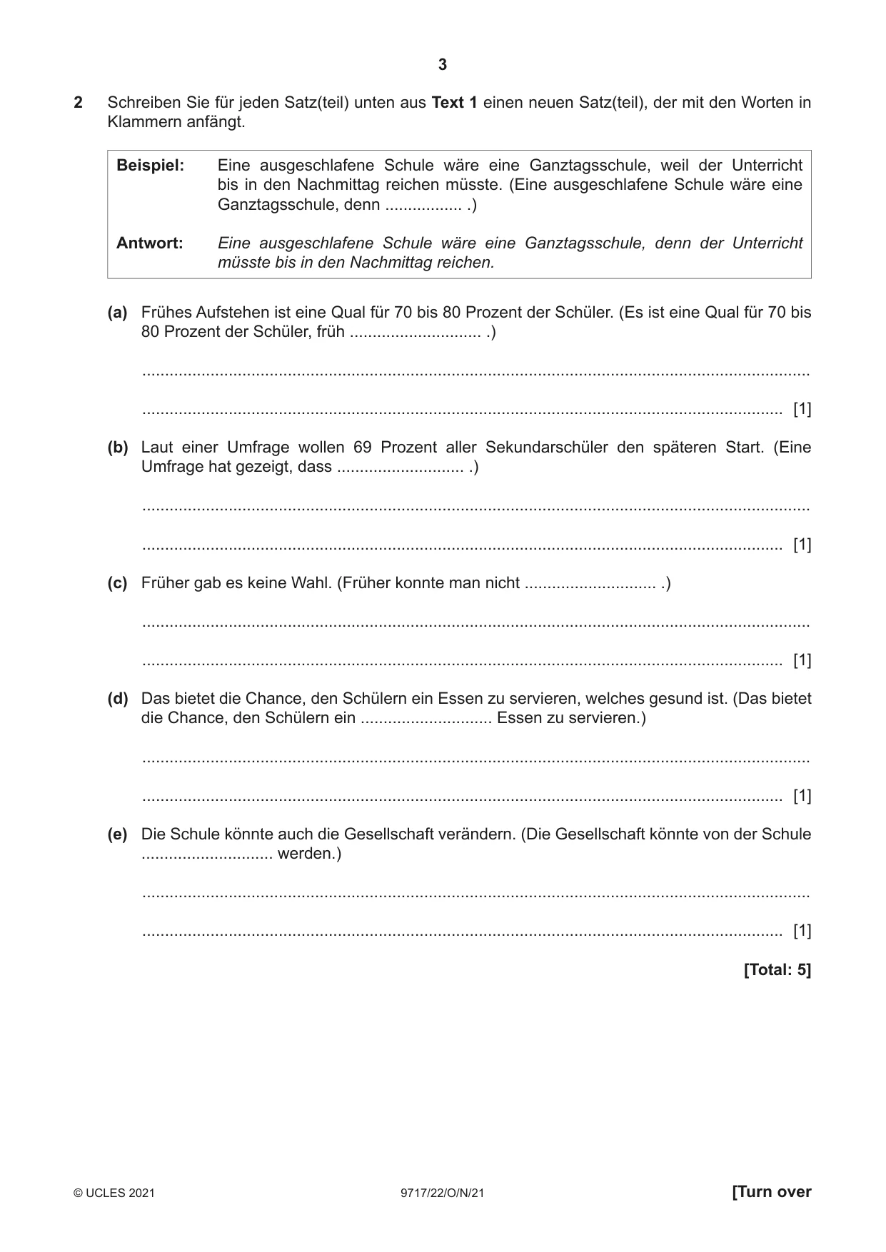 Cambridge A Level German (A Level only) 9717 2021 Oct/Nov Paper 2 · Variant 2 question paper, page 3 of 12