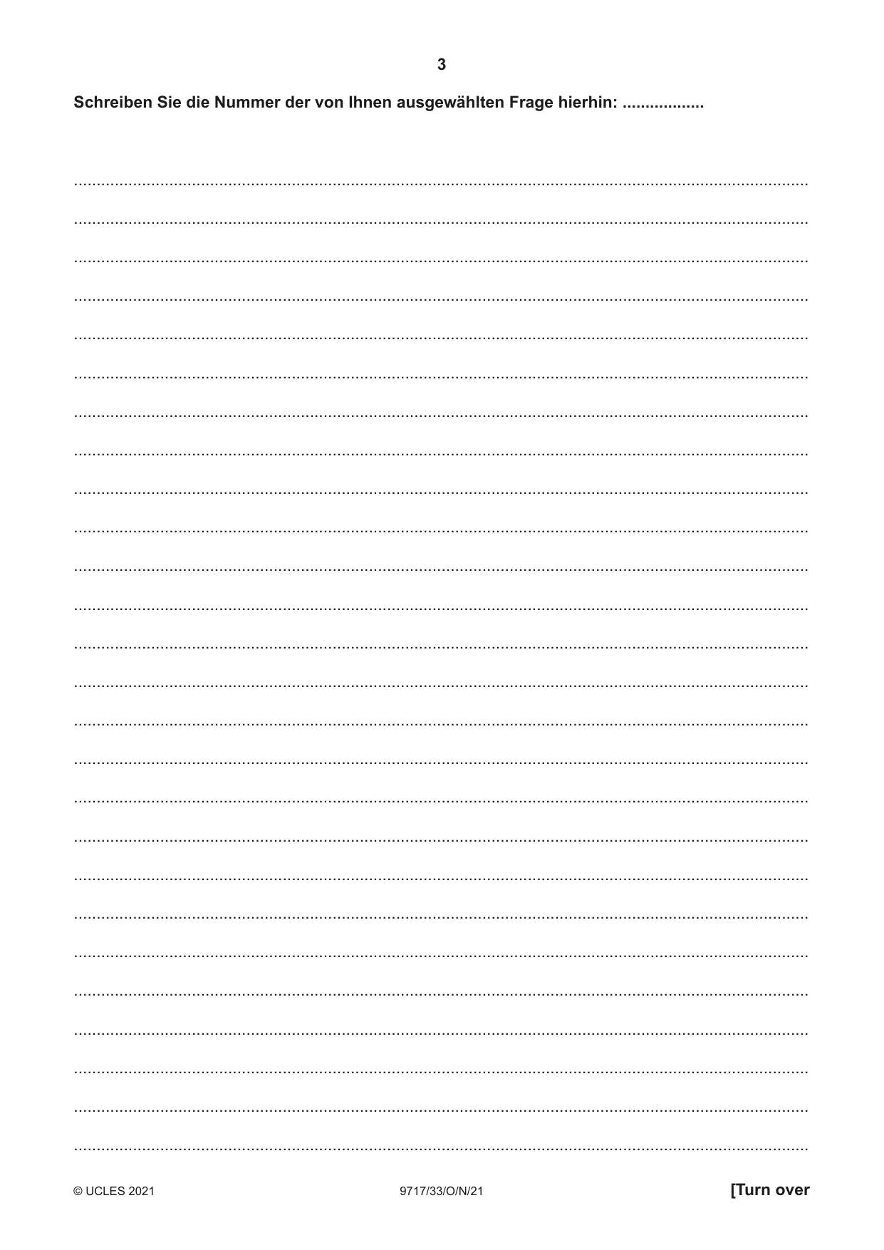 Cambridge A Level German (A Level only) 9717 2021 Oct/Nov Paper 3 · Variant 3 question paper, page 3 of 8