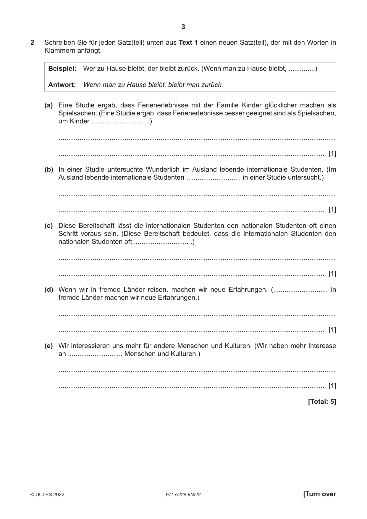 Cambridge A Level German (A Level only) 9717 2022 Oct/Nov Paper 2 · Variant 2 question paper, page 3 of 12