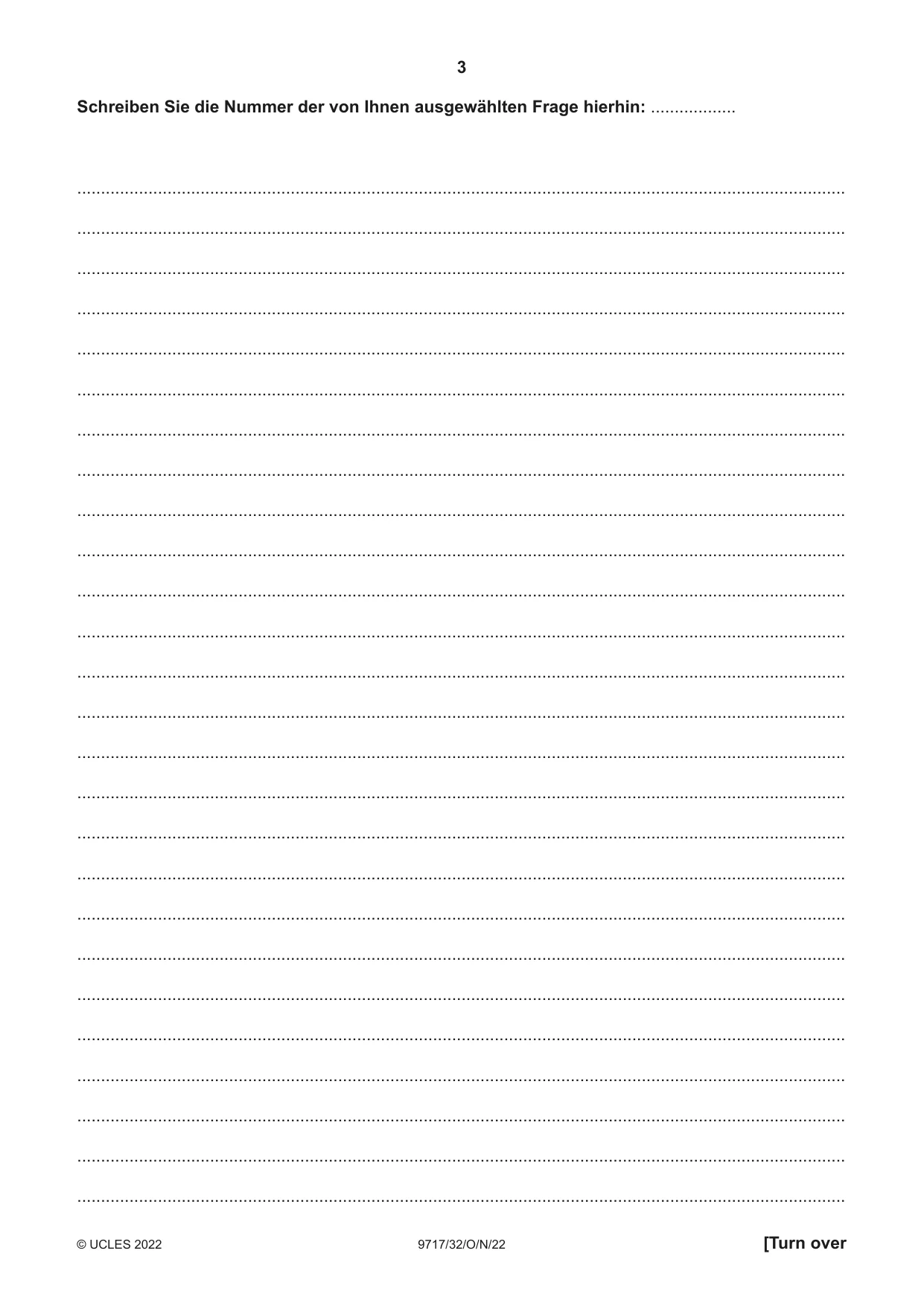 Cambridge A Level German (A Level only) 9717 2022 Oct/Nov Paper 3 · Variant 2 question paper, page 3 of 8