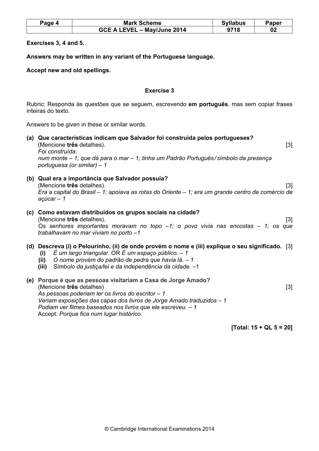 Mark scheme, page 4 of 10
