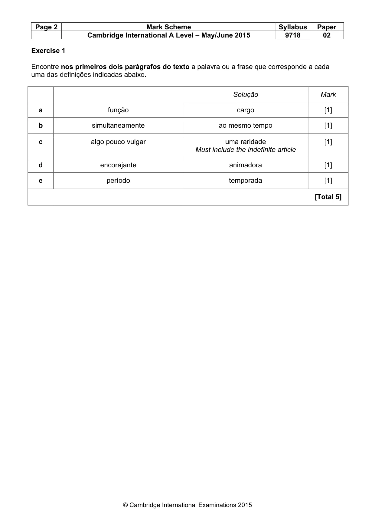 Mark scheme, page 2 of 9