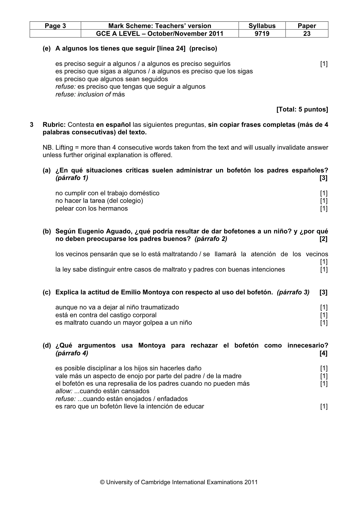 Mark scheme, page 3 of 10