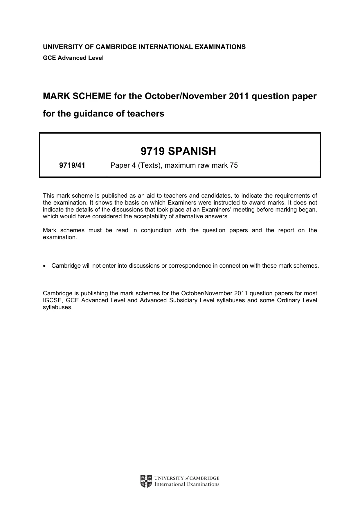 Mark scheme, page 1 of 3