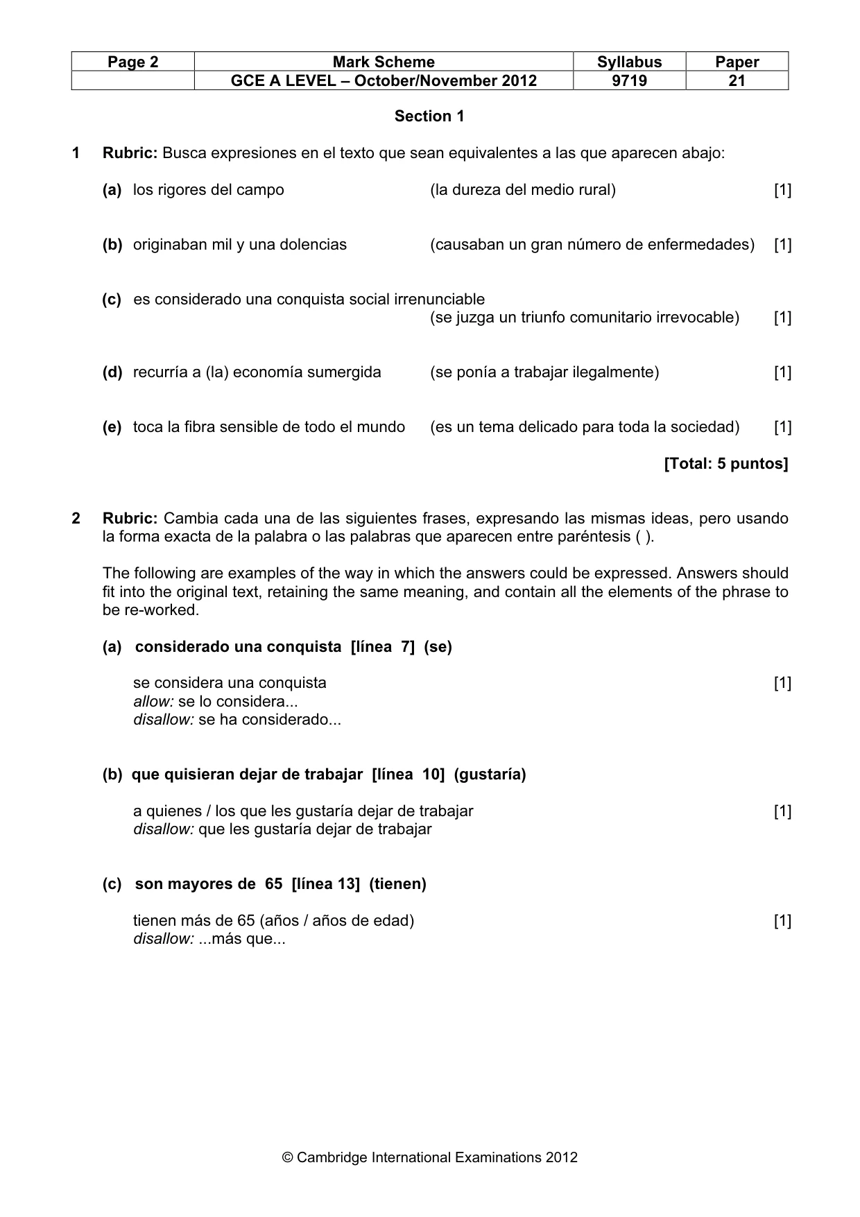Mark scheme, page 2 of 10