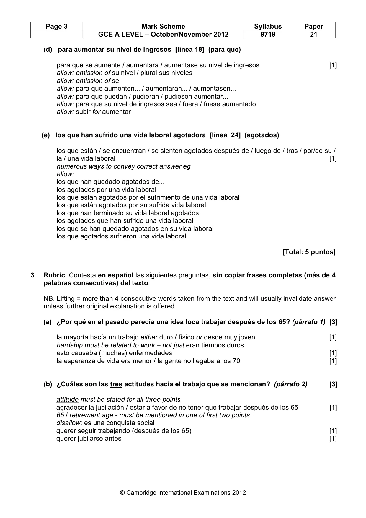 Mark scheme, page 3 of 10