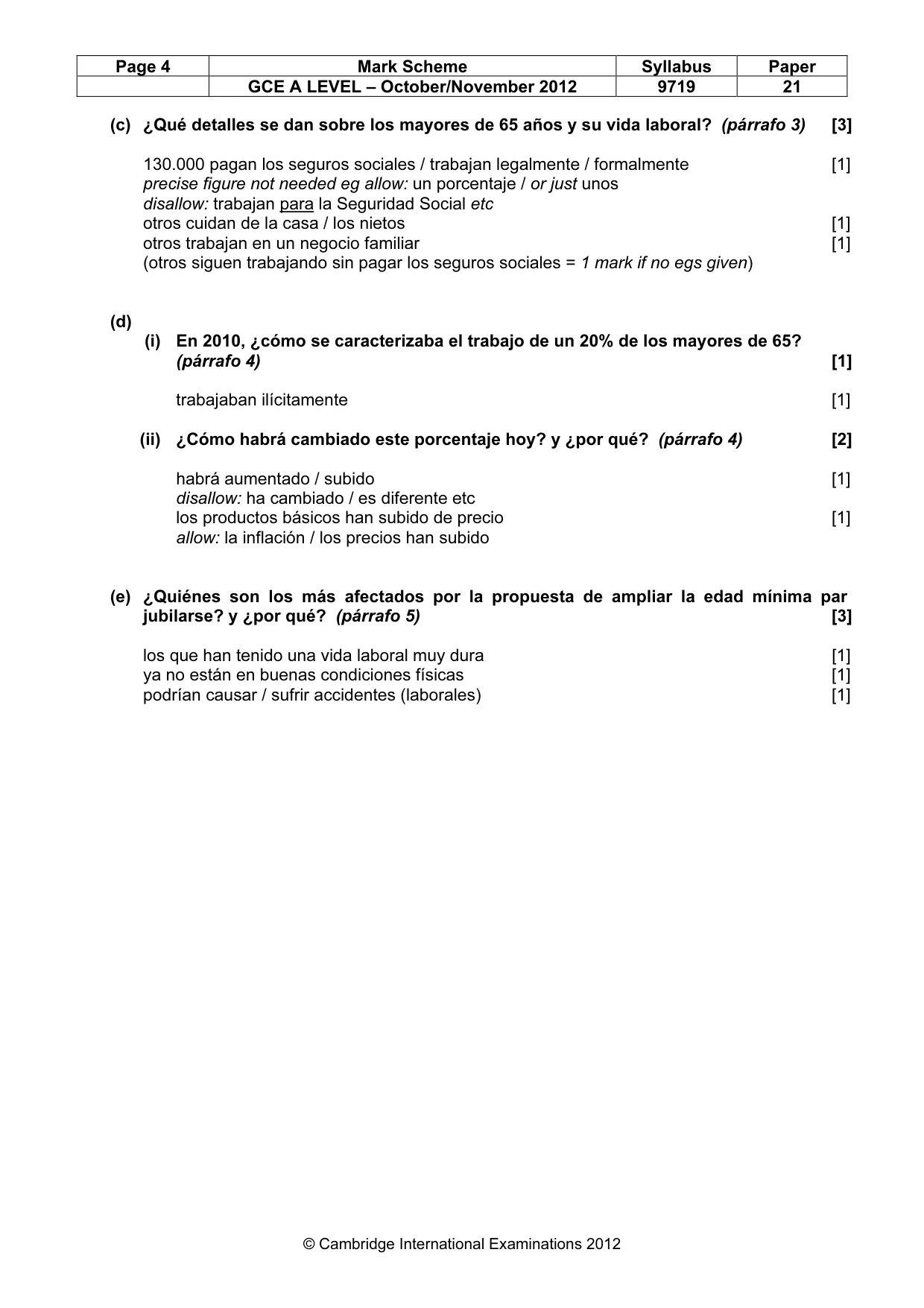 Mark scheme, page 4 of 10