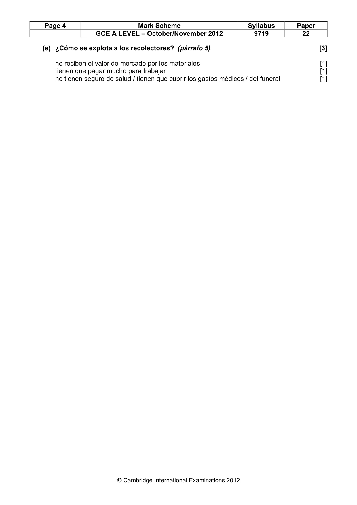 Mark scheme, page 4 of 9