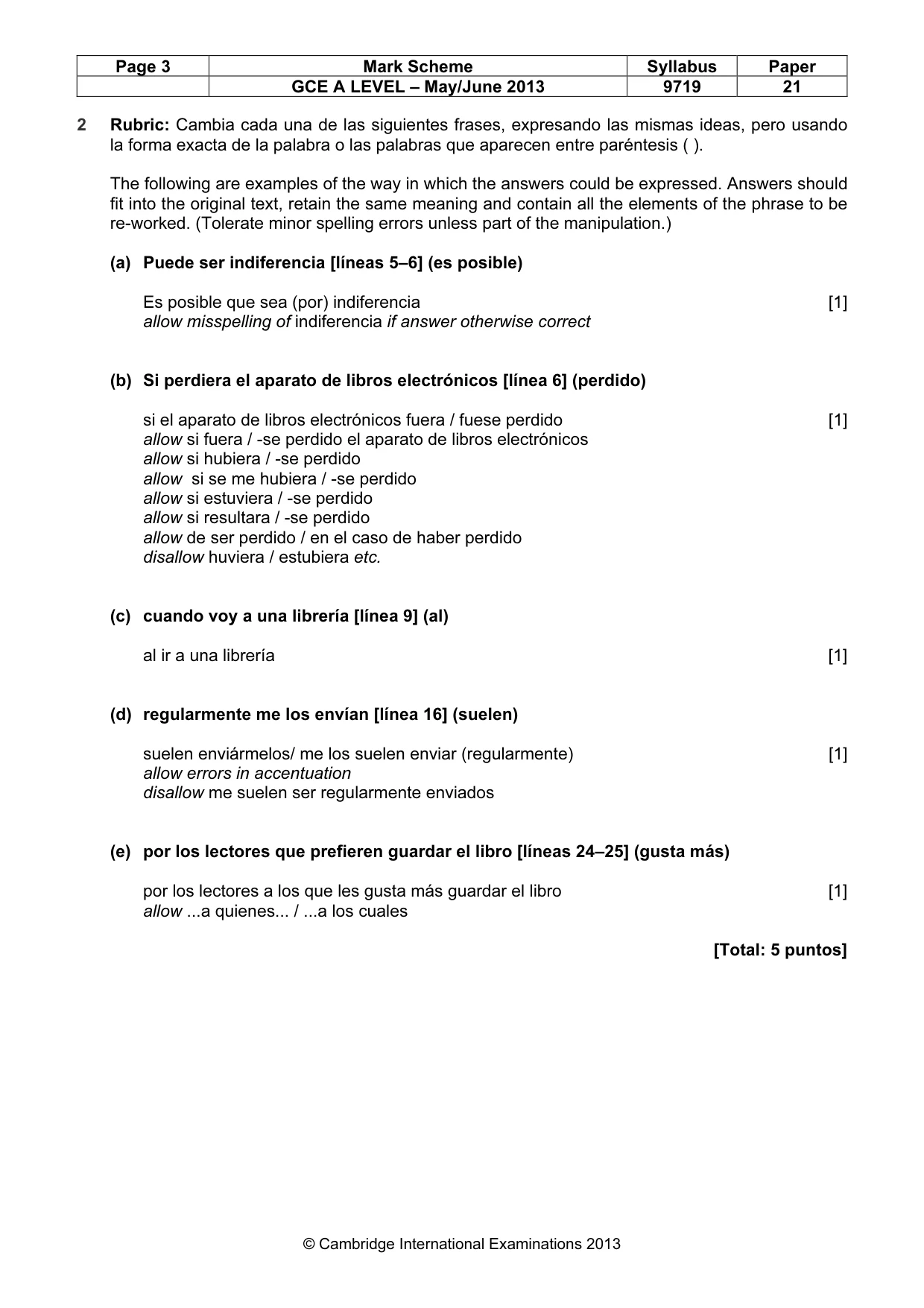 Mark scheme, page 3 of 11
