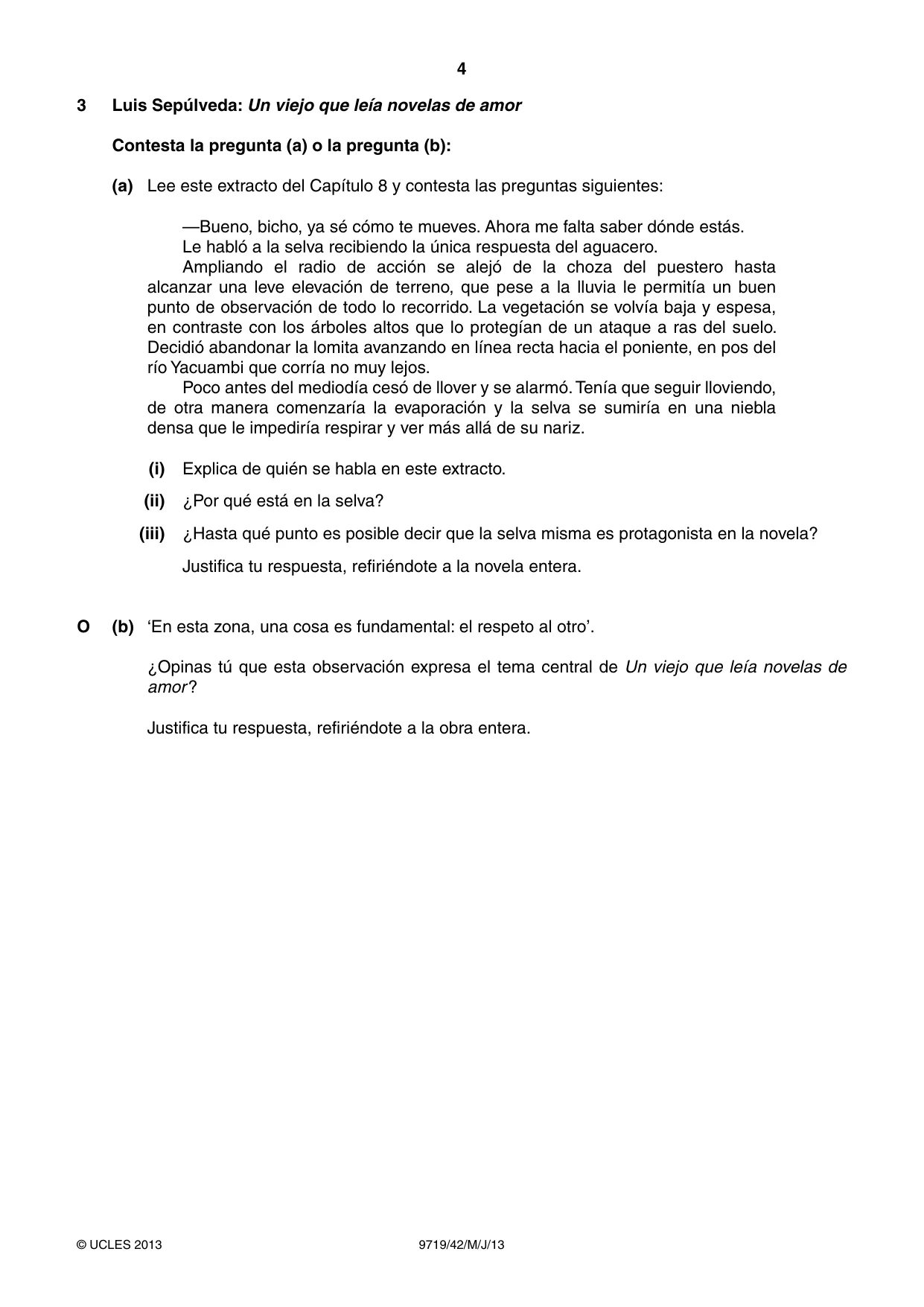 Cambridge A Level Spanish (A Level only) 9719 2013 May/June Paper 4 · Variant 2 question paper, page 4 of 8