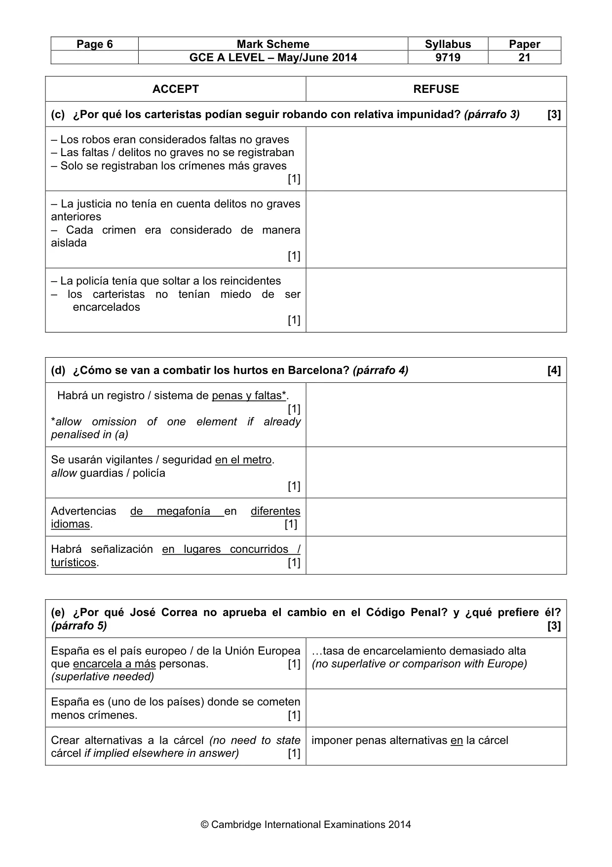 Mark scheme, page 6 of 13