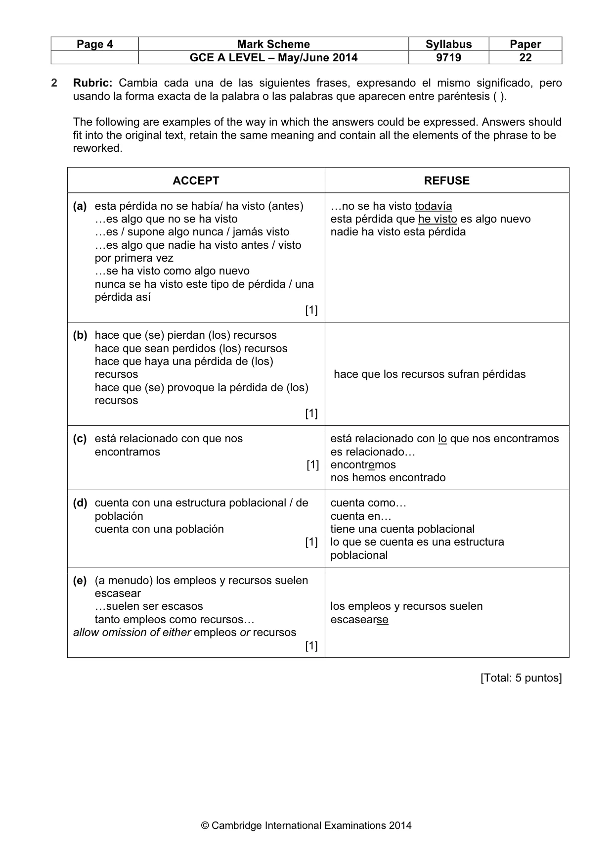 Mark scheme, page 4 of 13