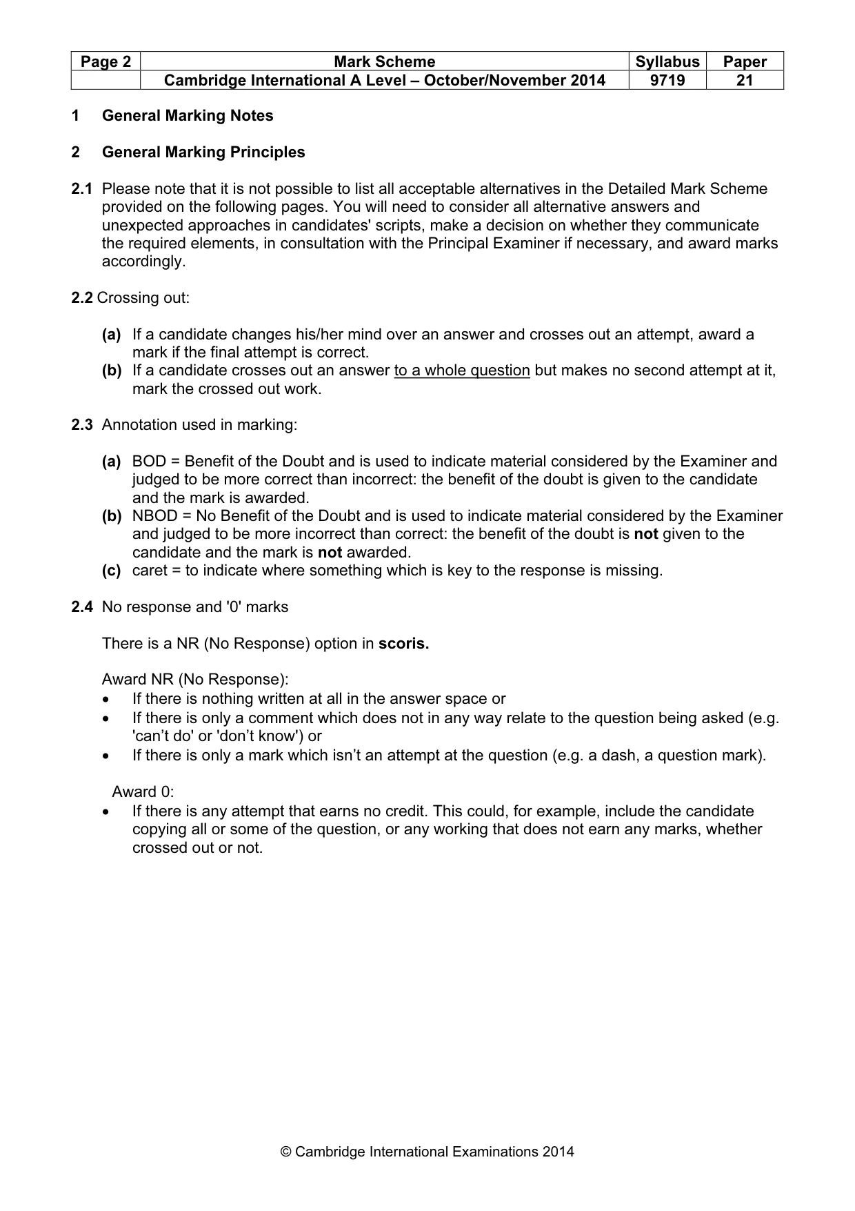 Mark scheme, page 2 of 13