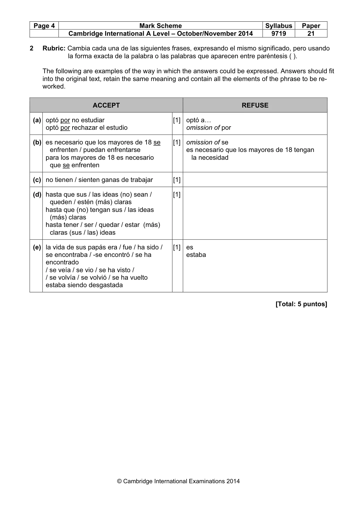 Mark scheme, page 4 of 13