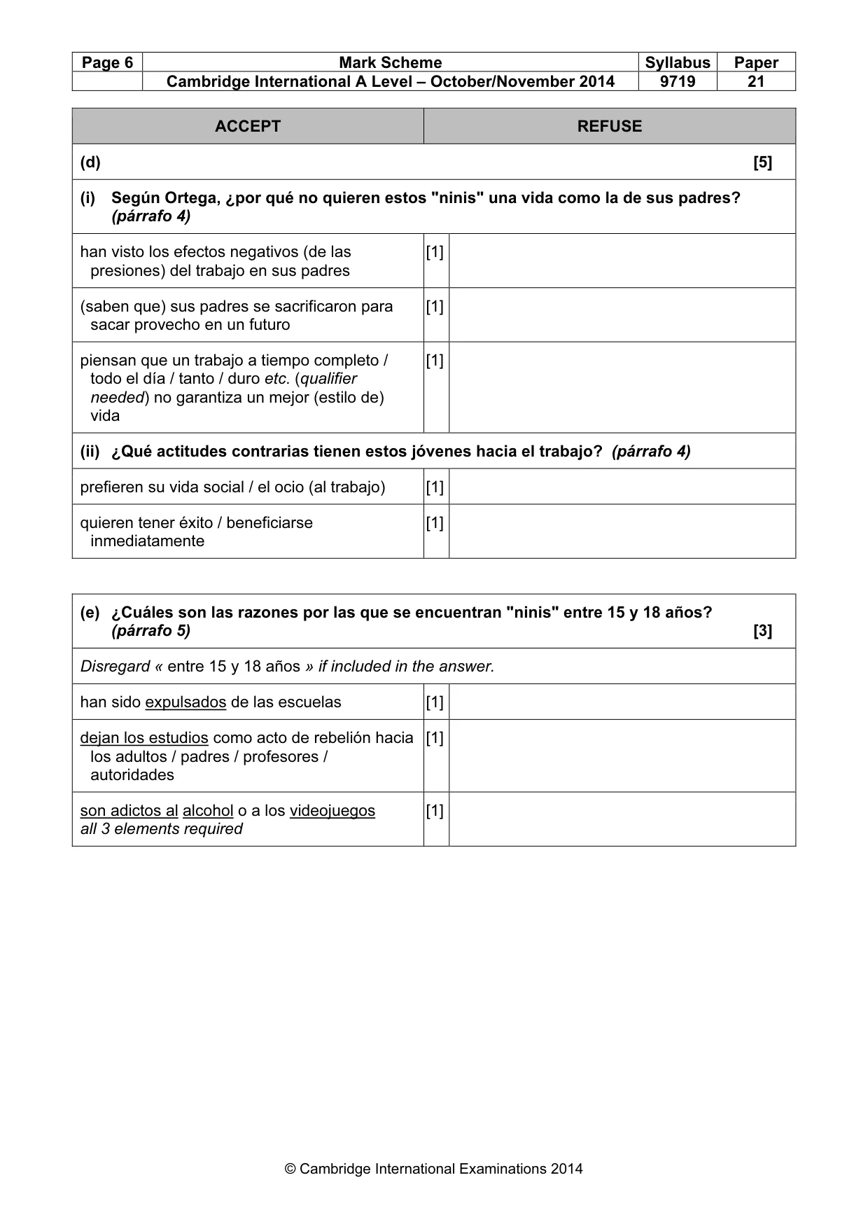 Mark scheme, page 6 of 13