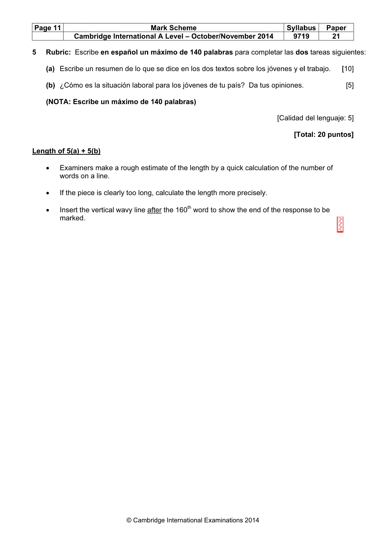 Mark scheme, page 11 of 13