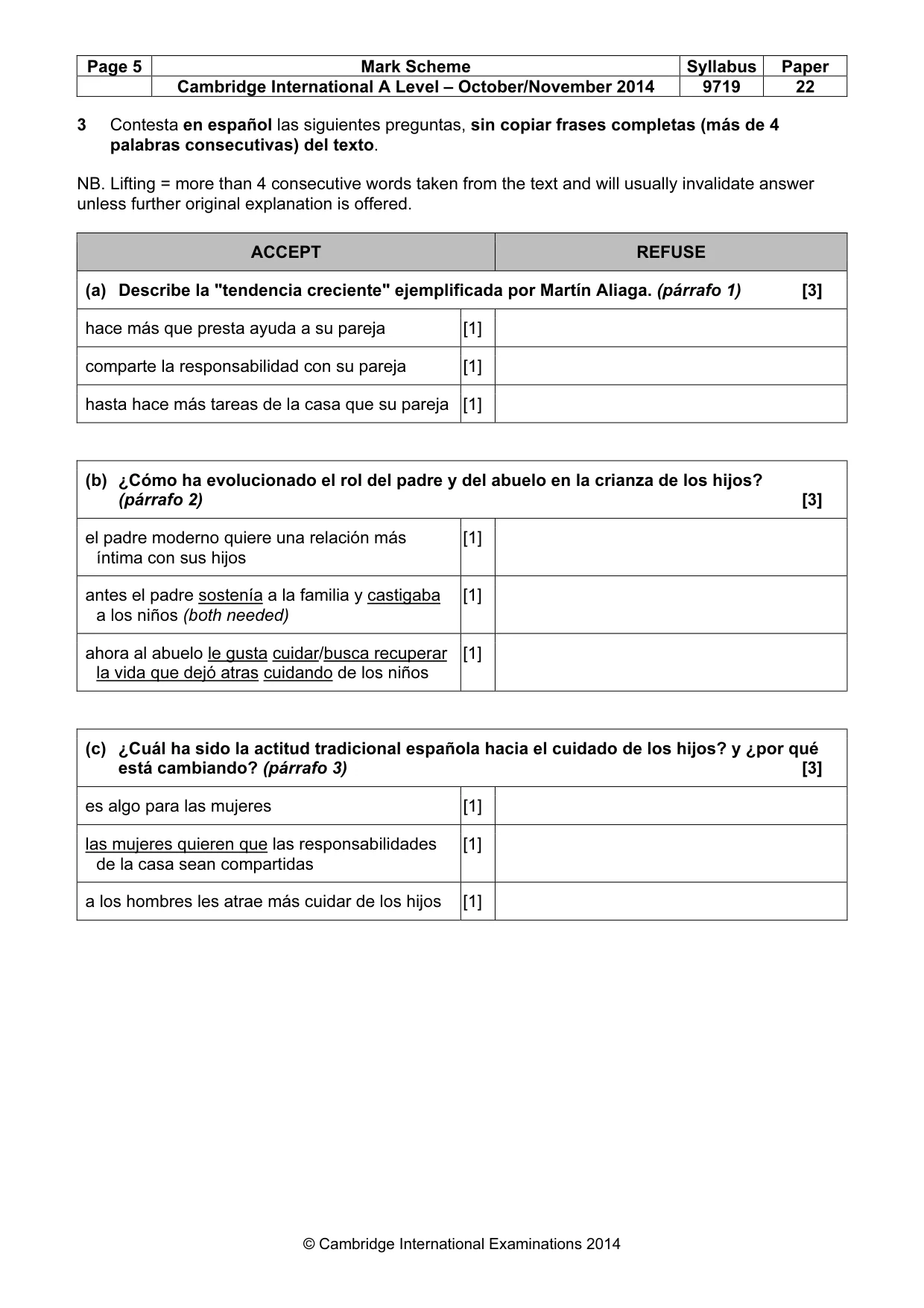 Mark scheme, page 5 of 13