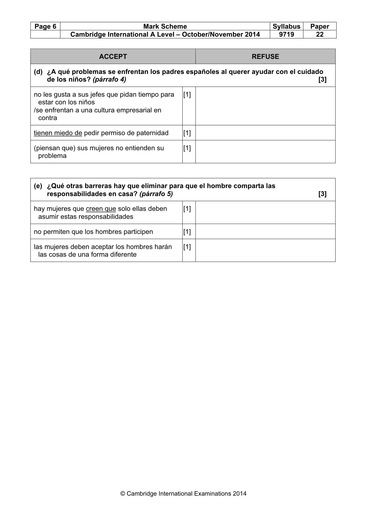 Mark scheme, page 6 of 13