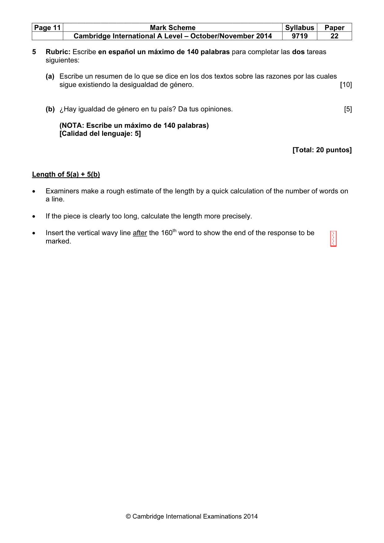 Mark scheme, page 11 of 13