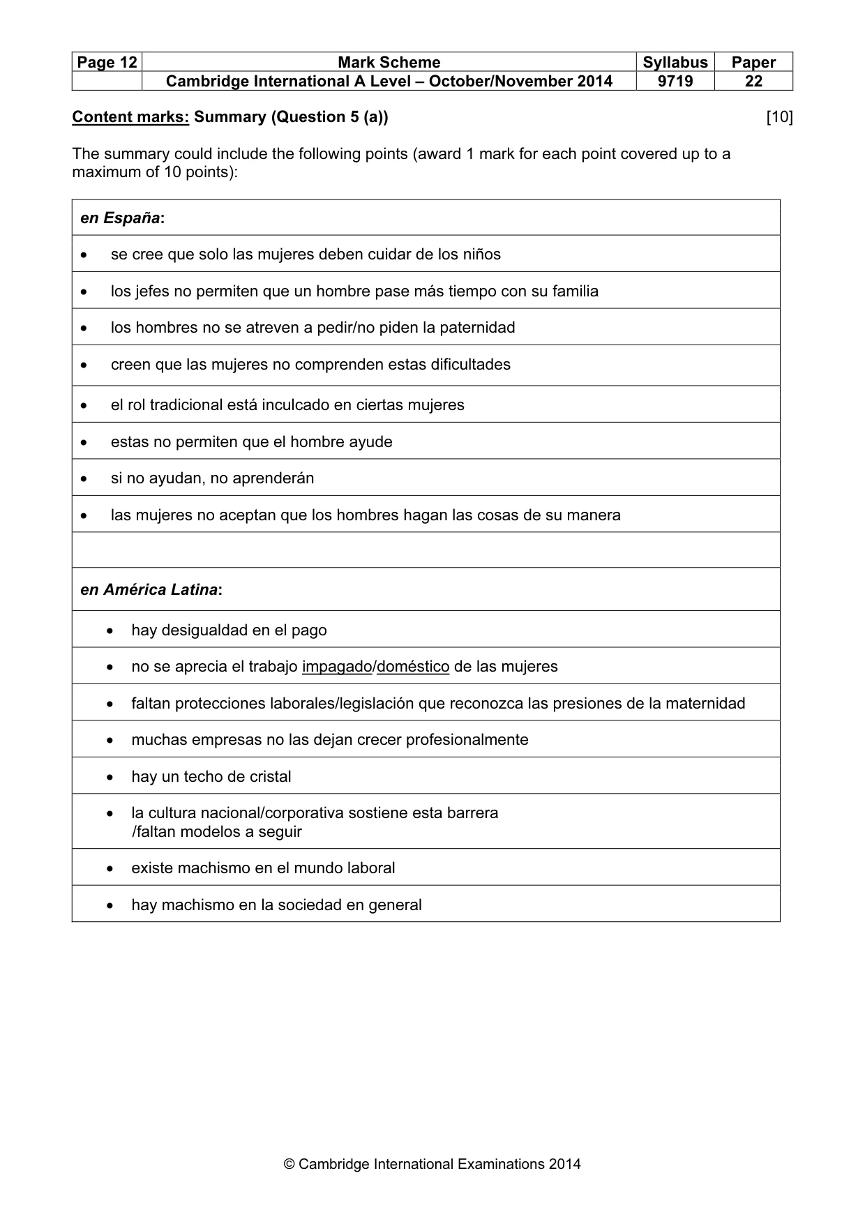 Mark scheme, page 12 of 13