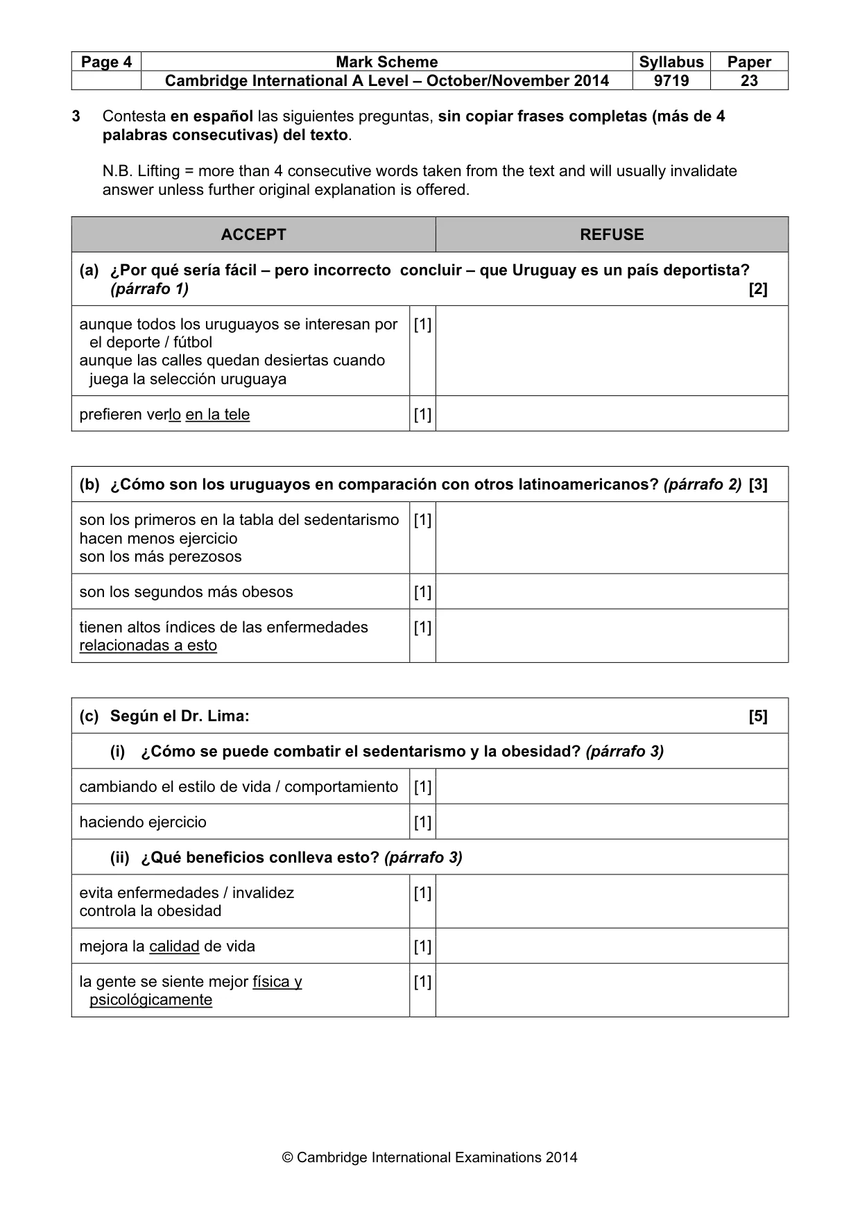 Mark scheme, page 4 of 11