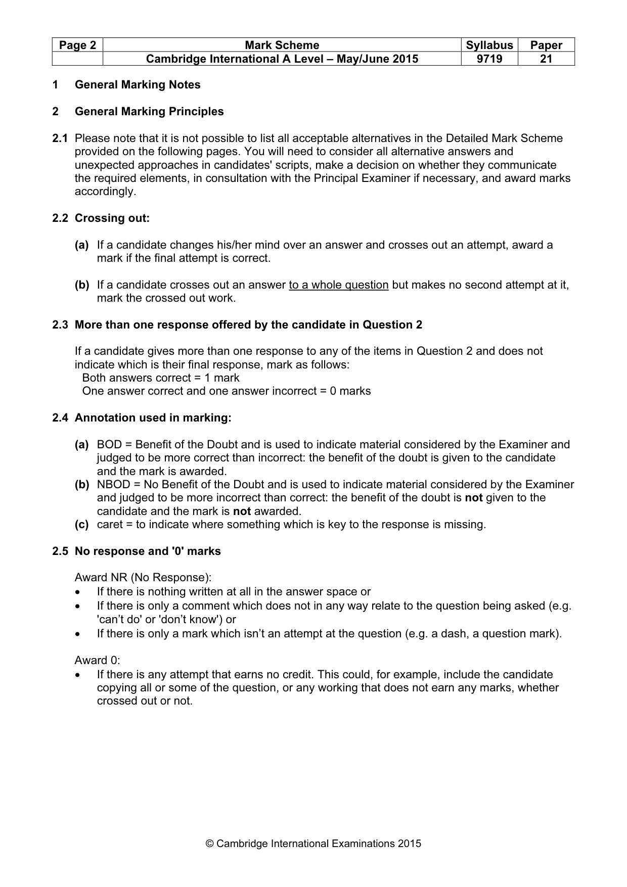 Mark scheme, page 2 of 13