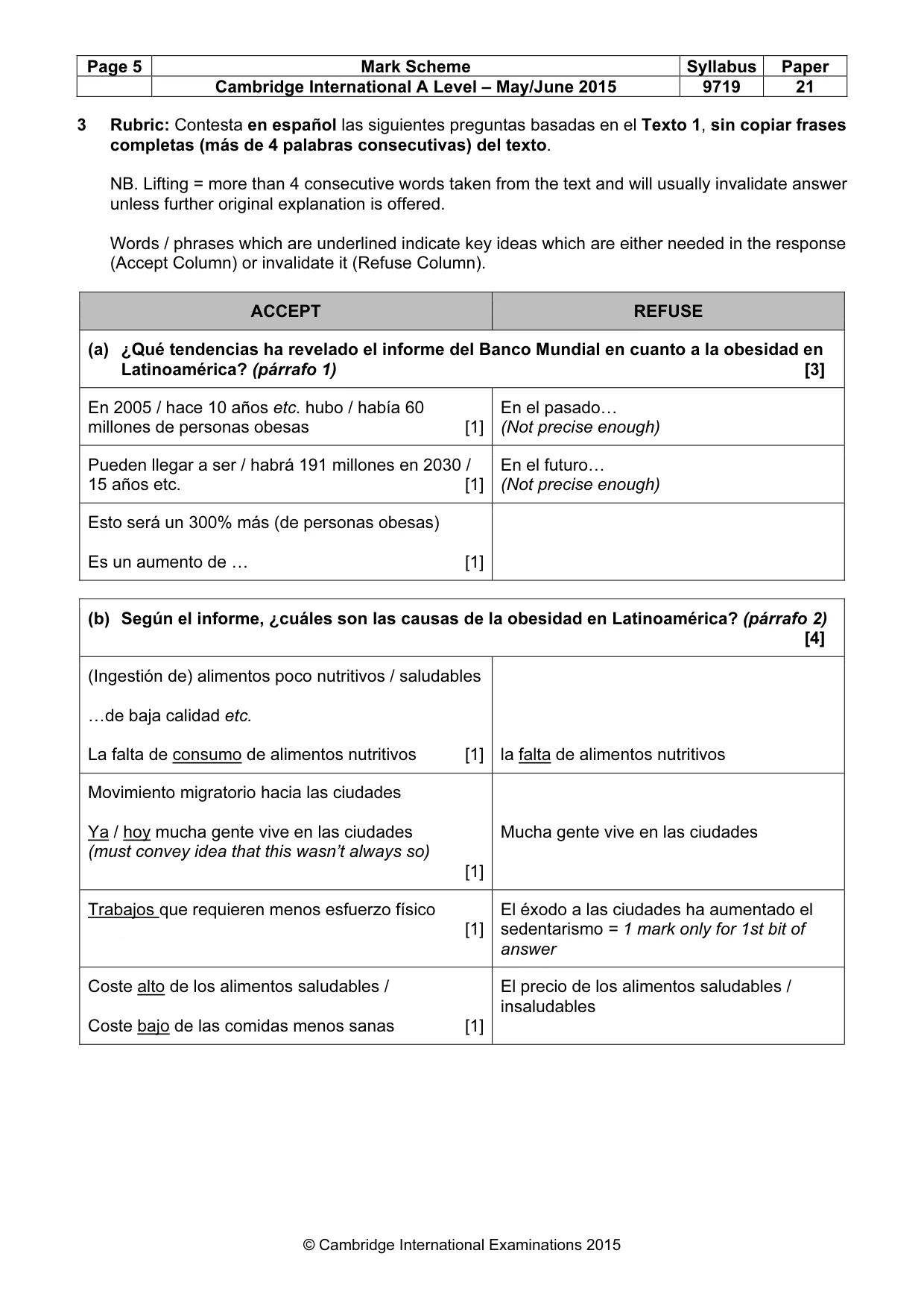 Mark scheme, page 5 of 13