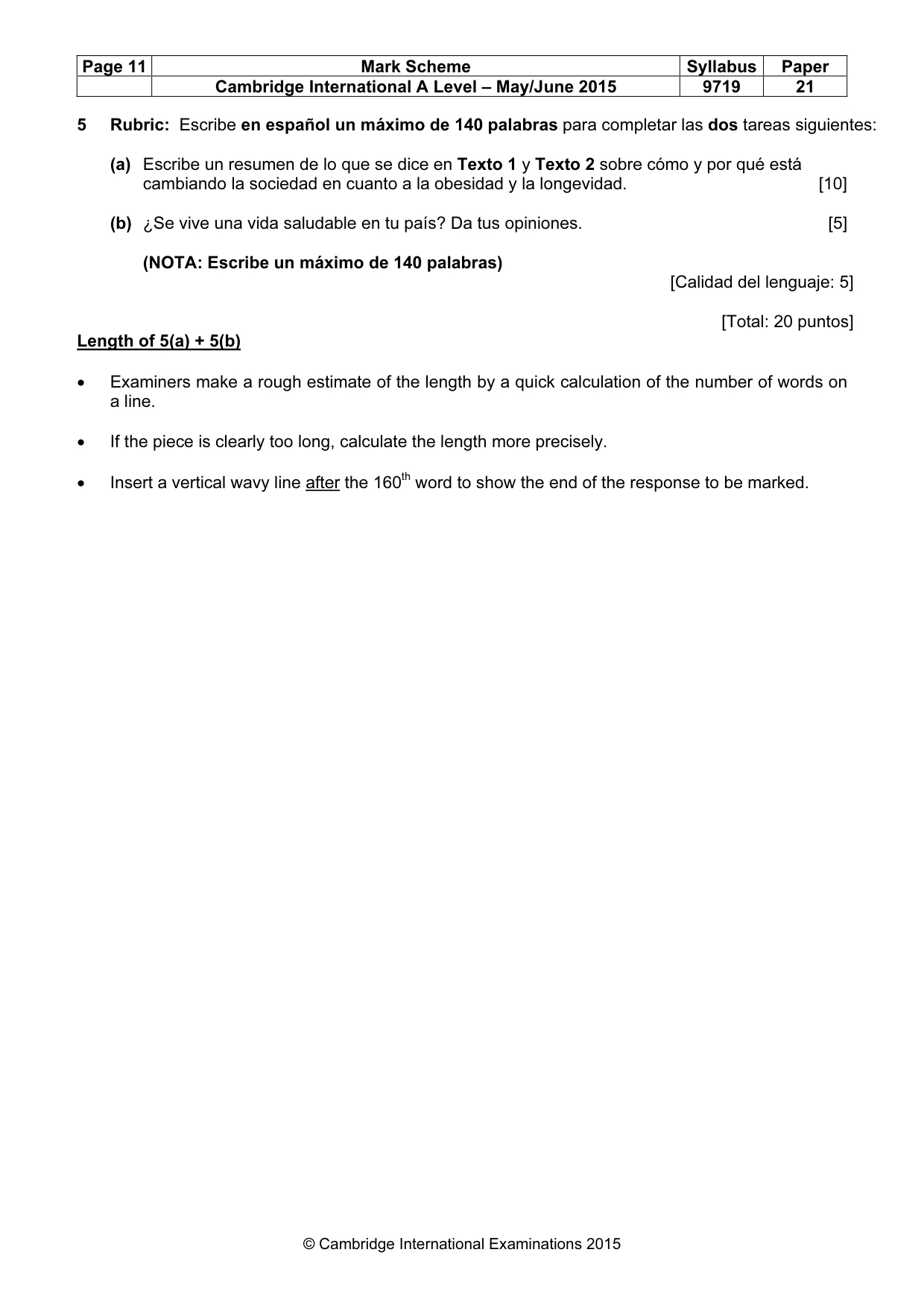 Mark scheme, page 11 of 13