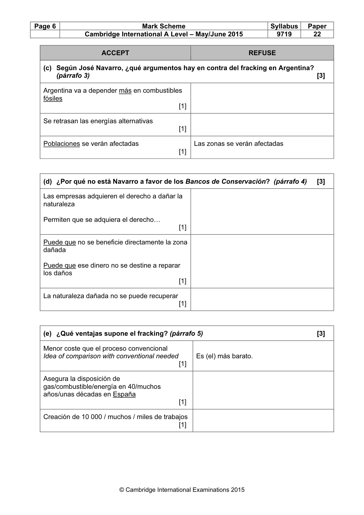 Mark scheme, page 6 of 13