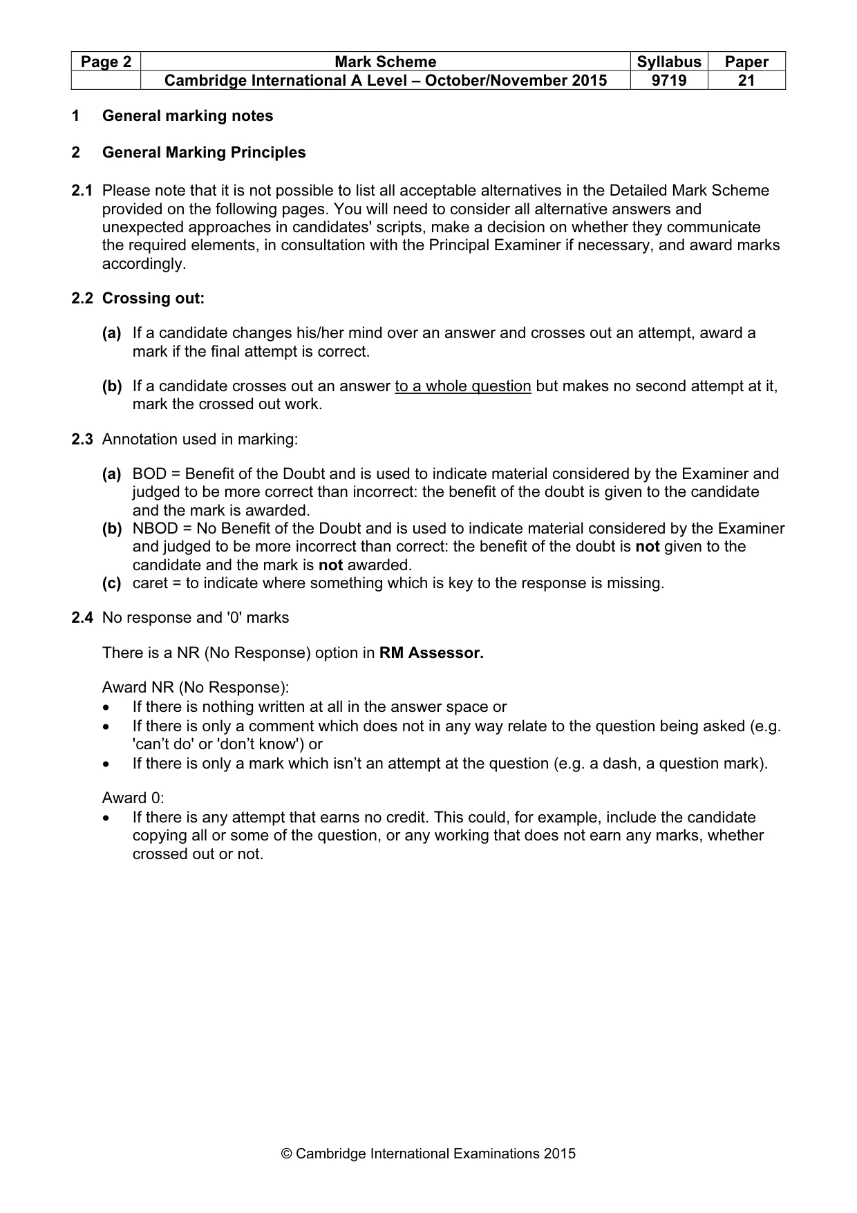 Mark scheme, page 2 of 12