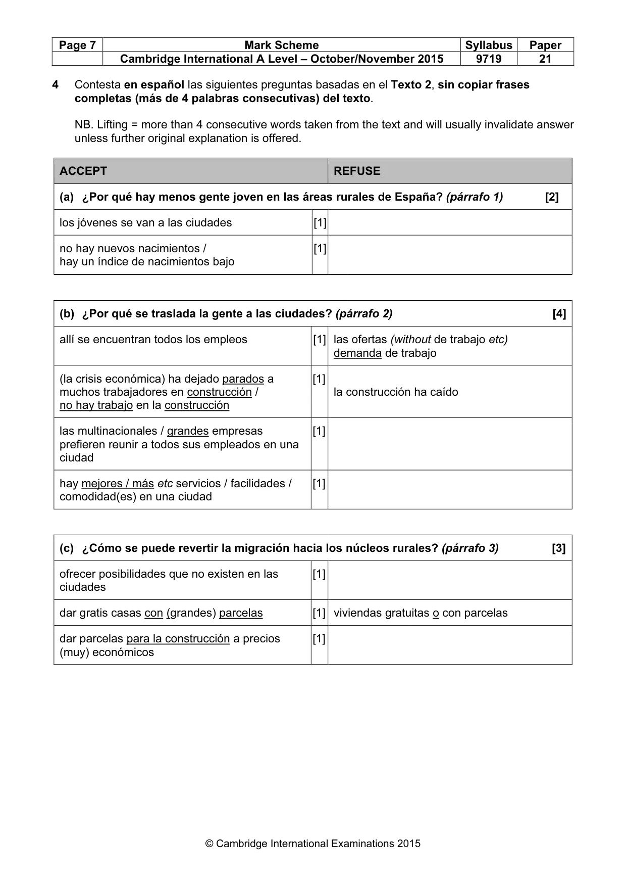Mark scheme, page 7 of 12
