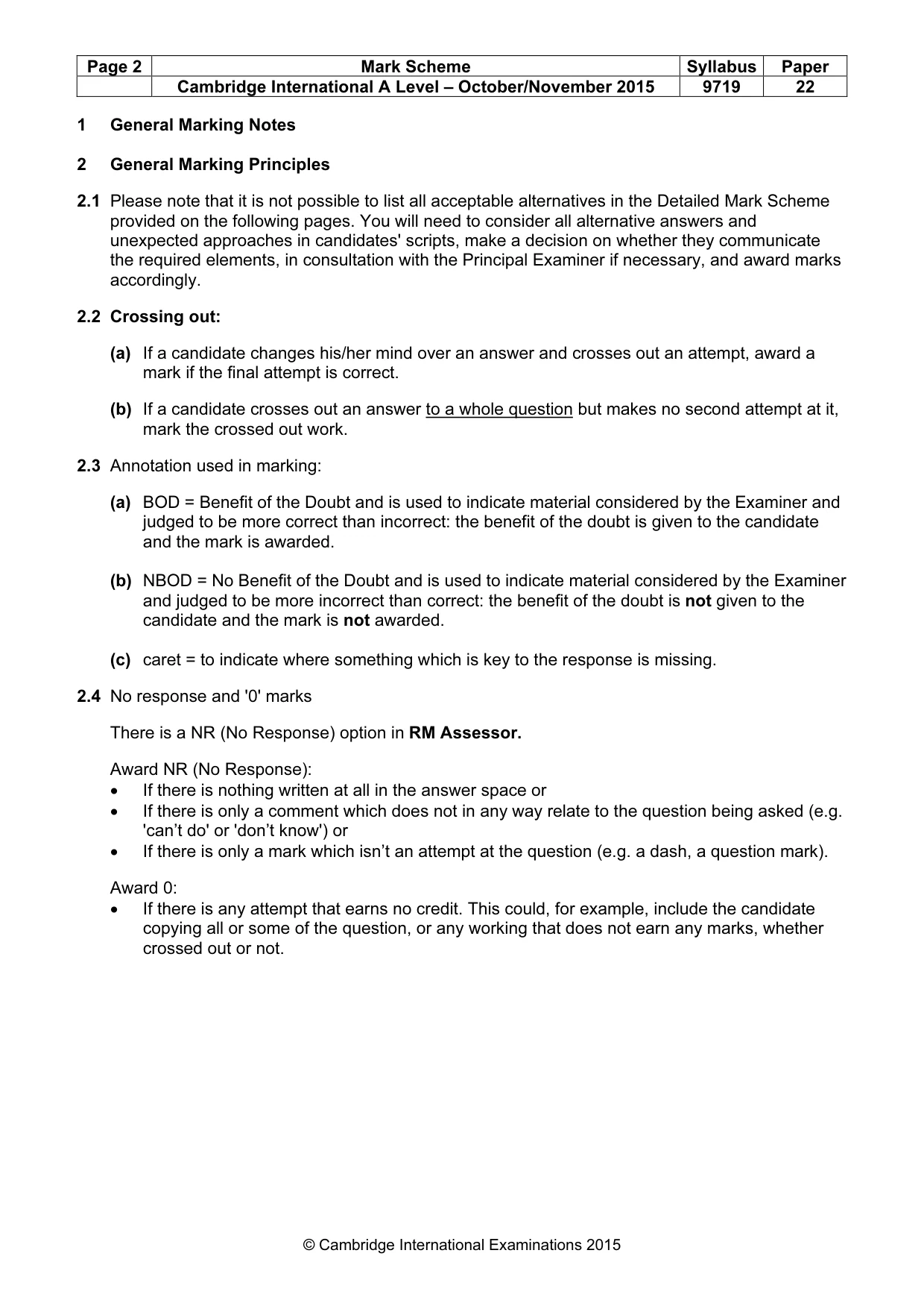 Mark scheme, page 2 of 12
