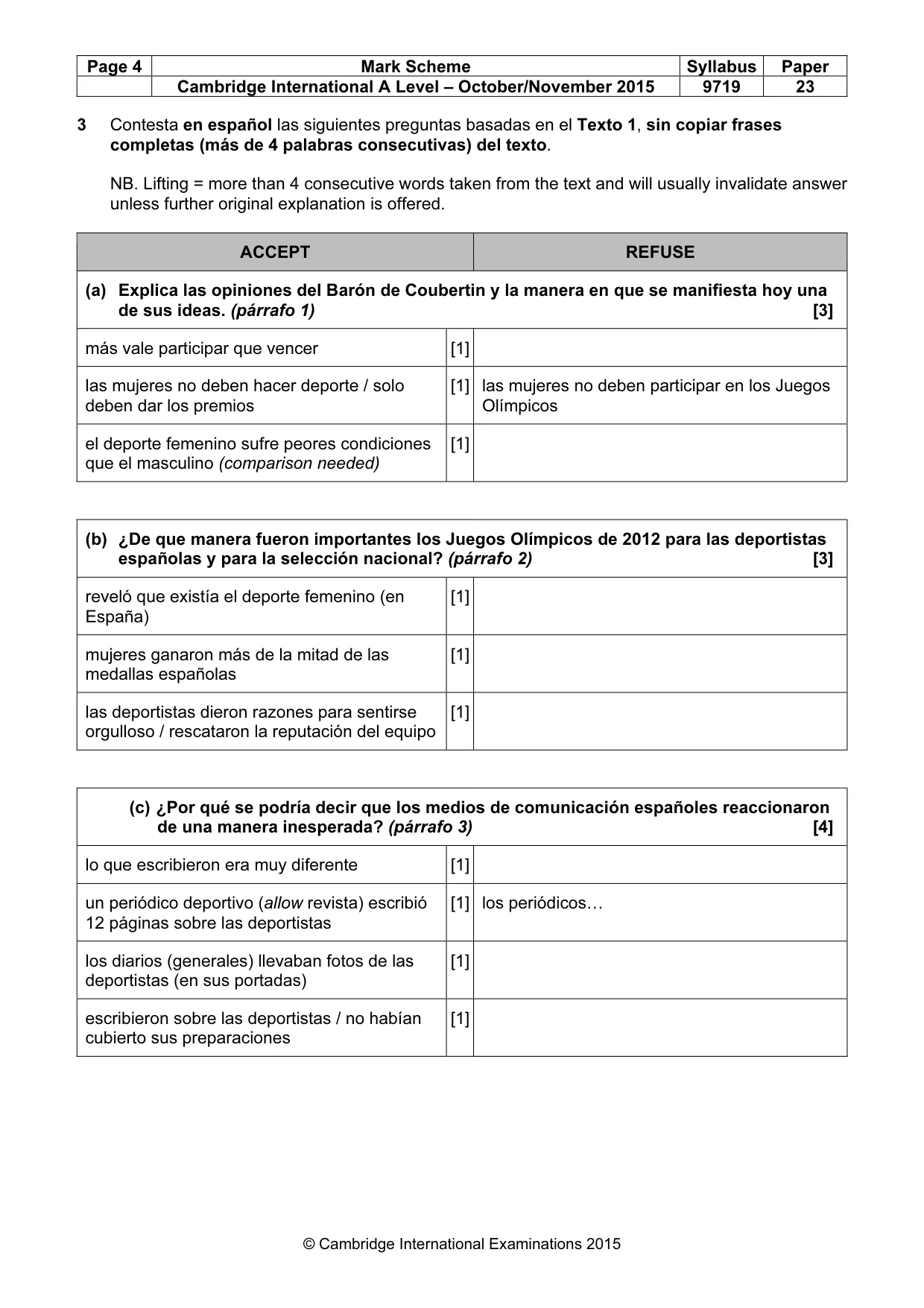 Mark scheme, page 4 of 11
