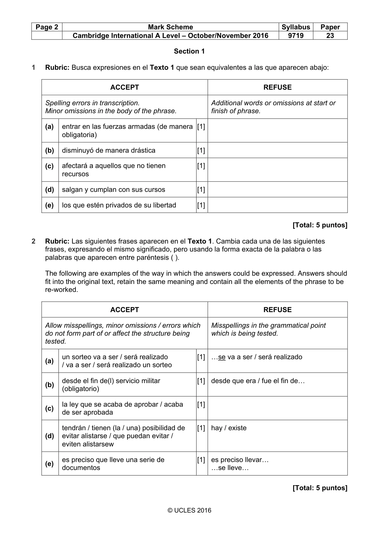 Mark scheme, page 2 of 10