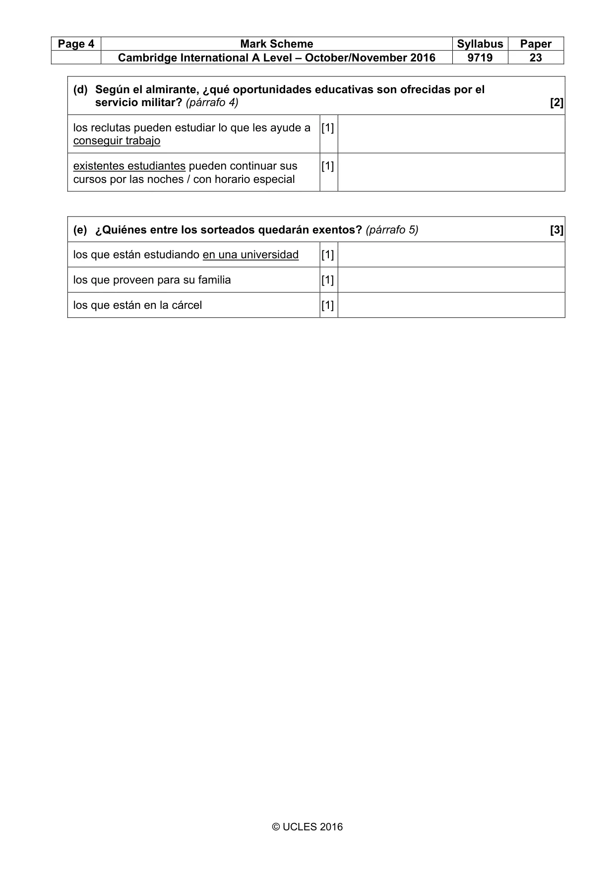 Mark scheme, page 4 of 10