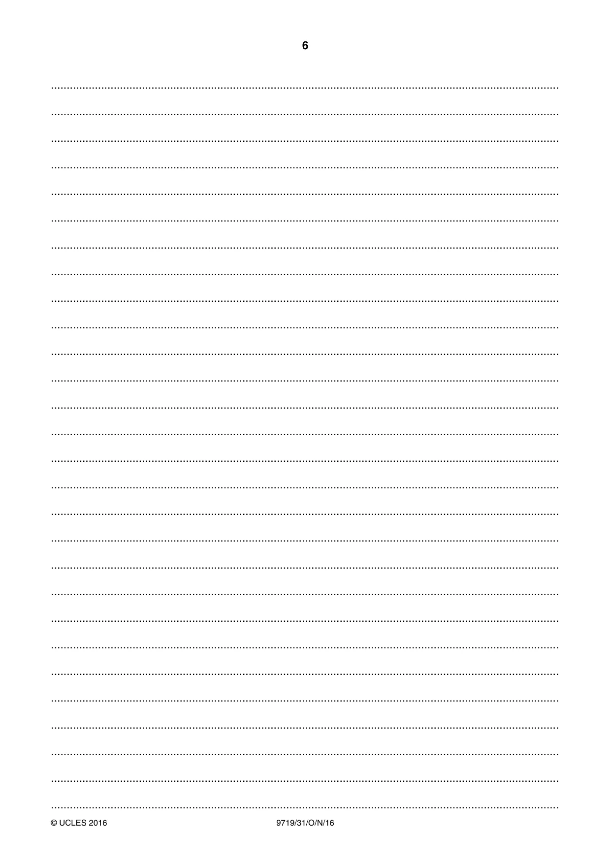 Cambridge A Level Spanish (A Level only) 9719 2016 Oct/Nov Paper 3 · Variant 1 question paper, page 6 of 8