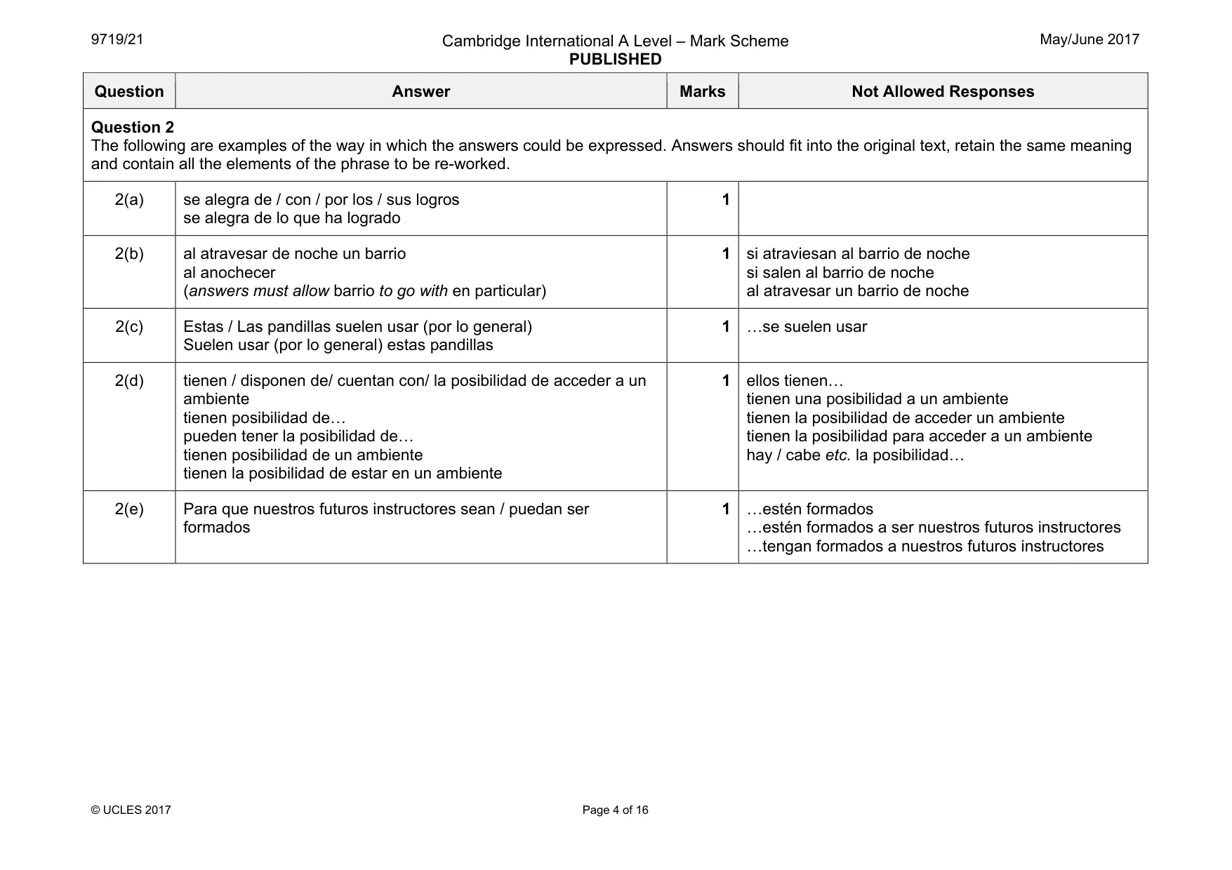 Mark scheme, page 4 of 16