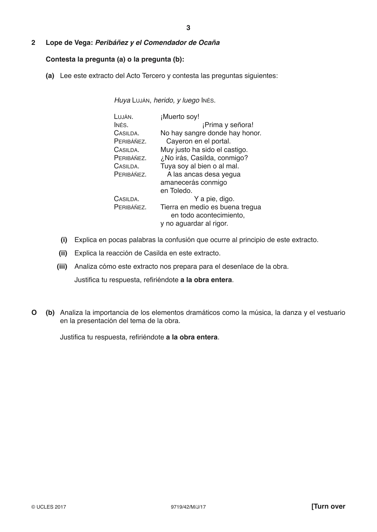 Cambridge A Level Spanish (A Level only) 9719 2017 May/June Paper 4 · Variant 2 question paper, page 3 of 8
