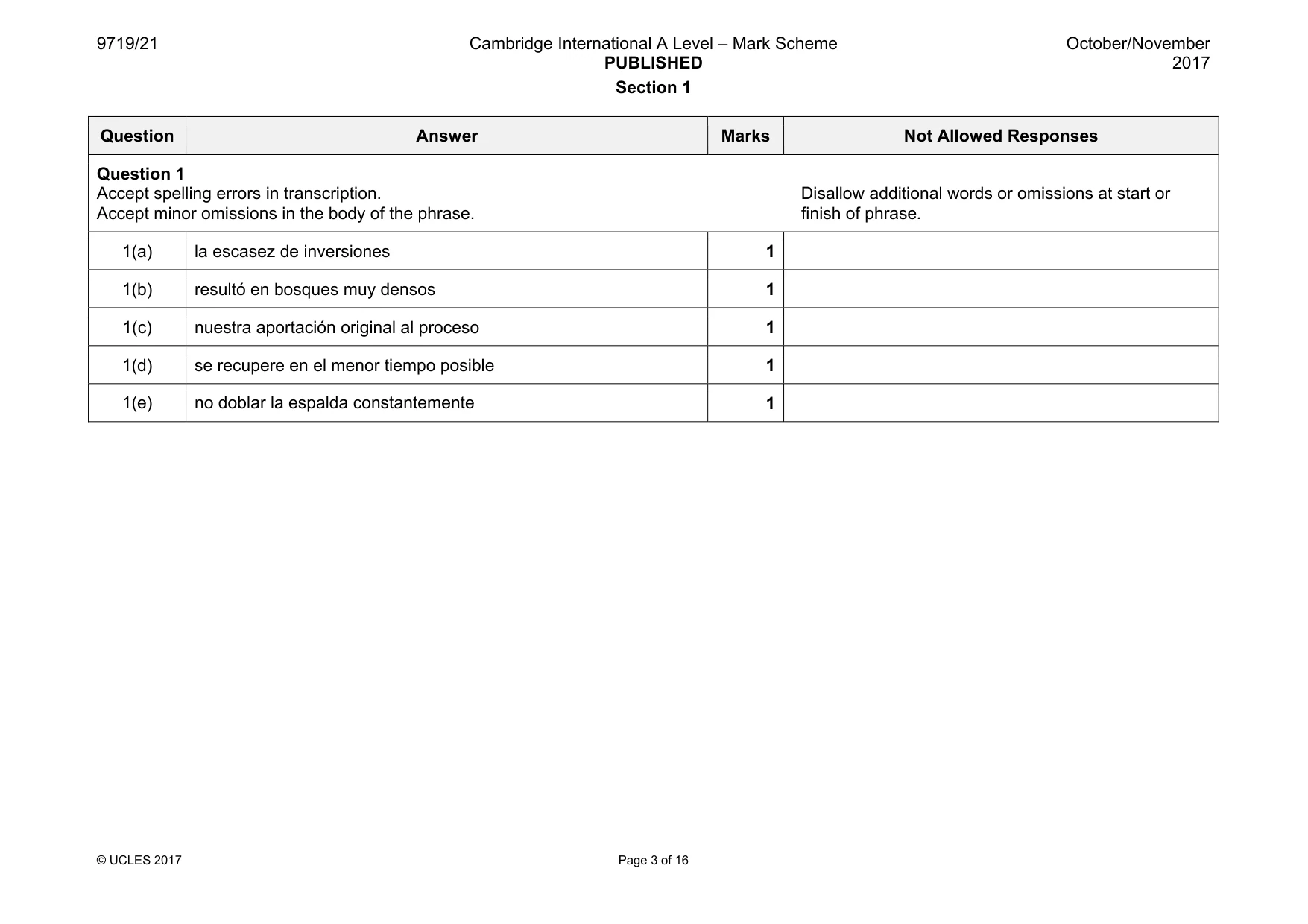 Mark scheme, page 3 of 16