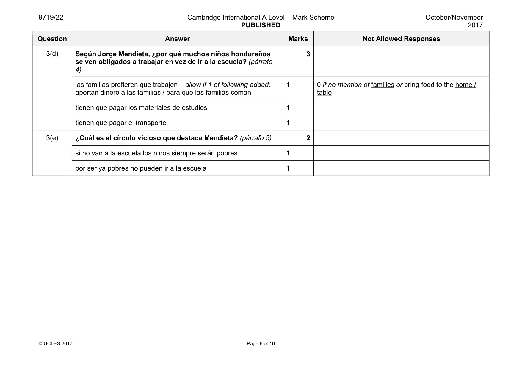 Mark scheme, page 6 of 16