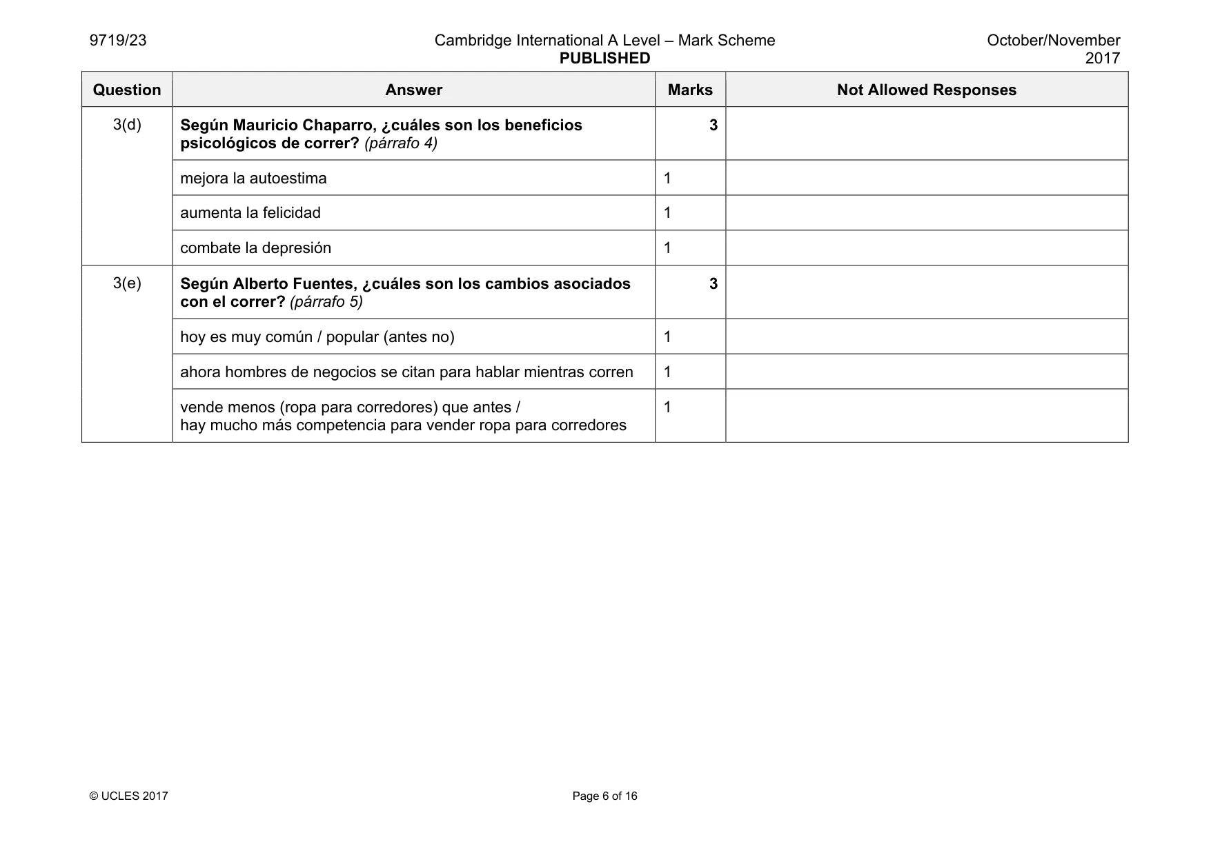 Mark scheme, page 6 of 16