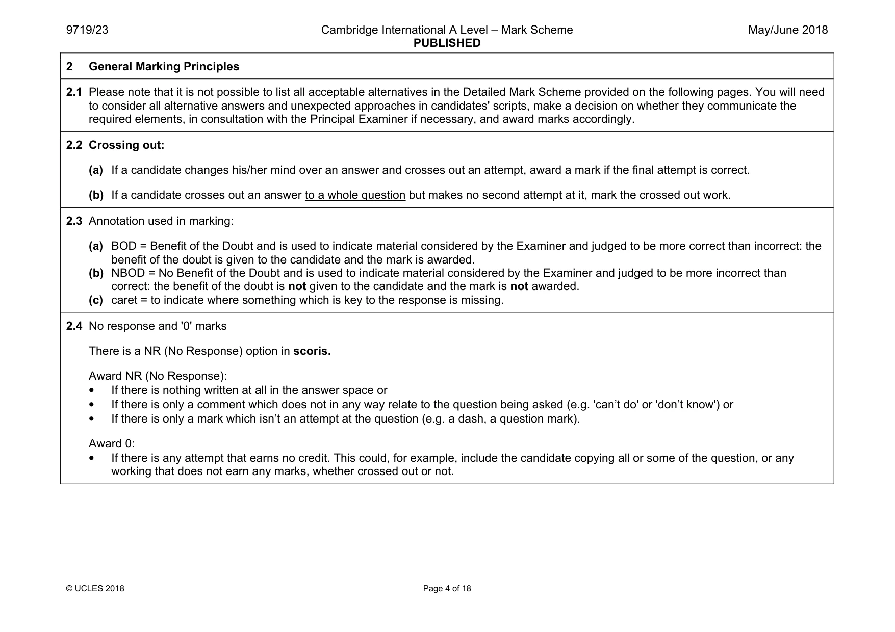 Mark scheme, page 4 of 18