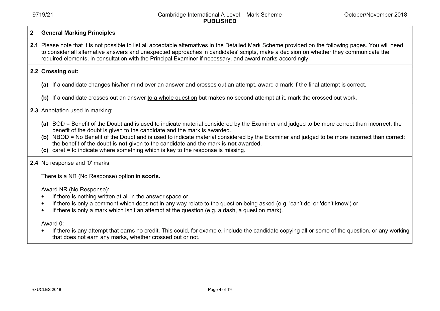 Mark scheme, page 4 of 19
