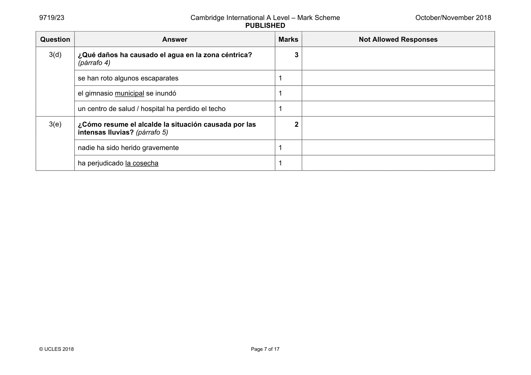 Mark scheme, page 7 of 17