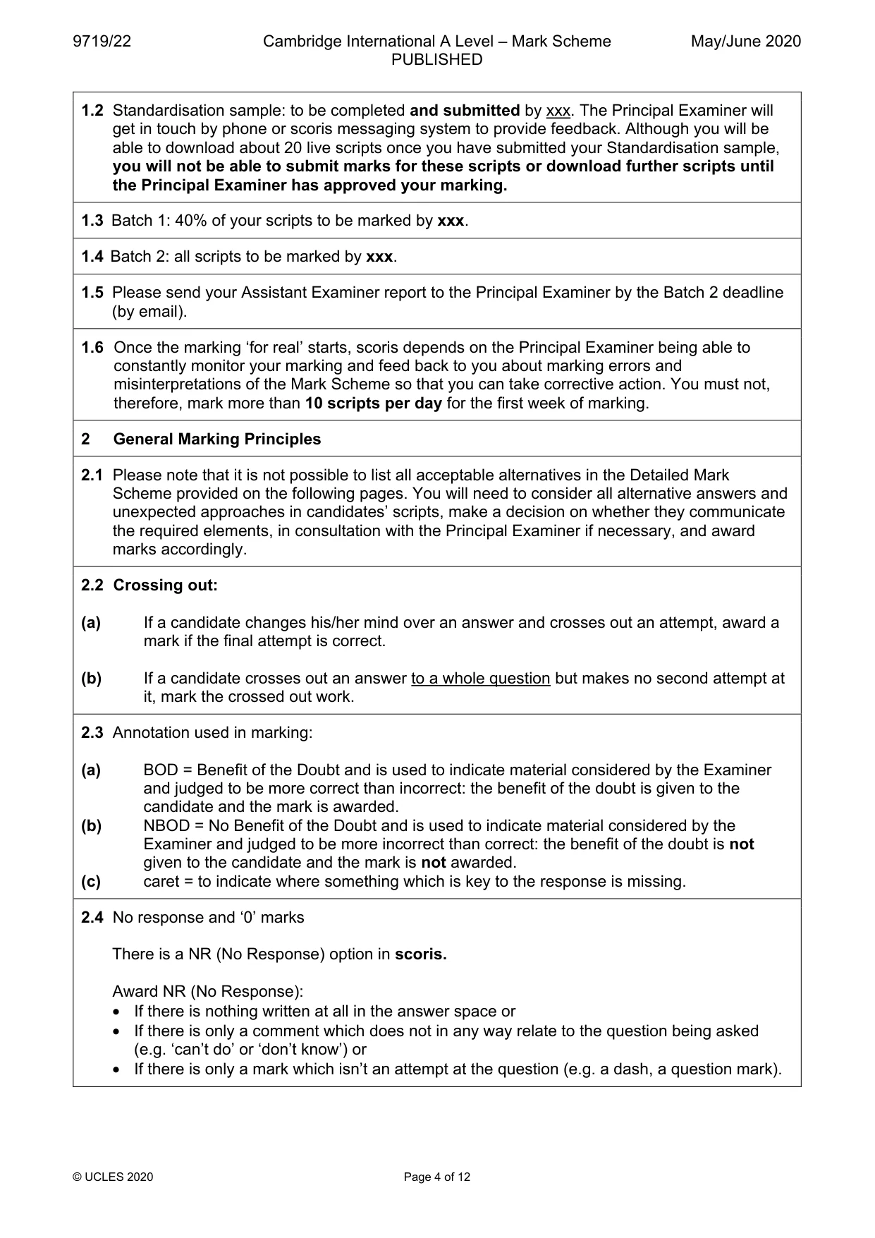 Mark scheme, page 4 of 12