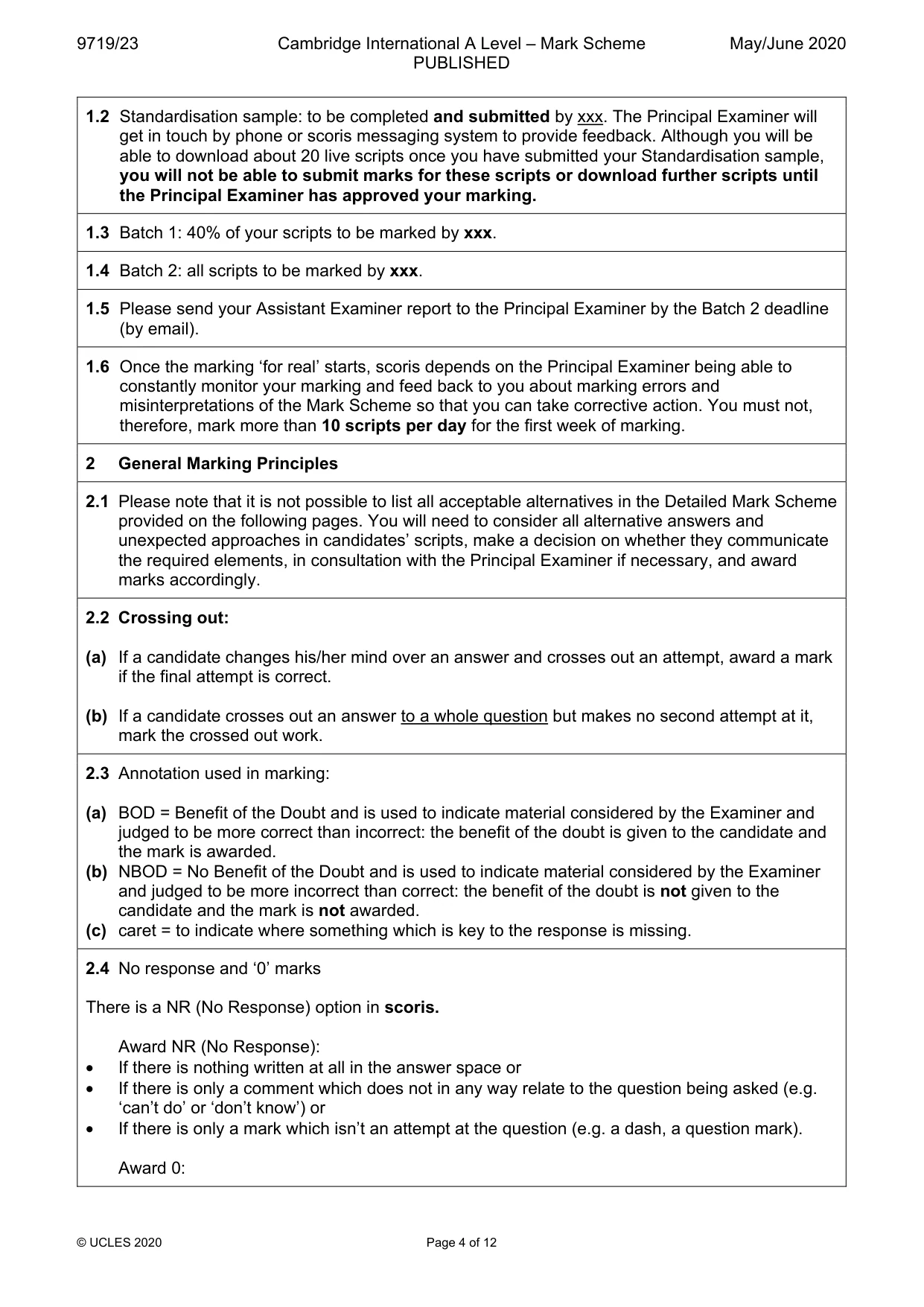 Mark scheme, page 4 of 12