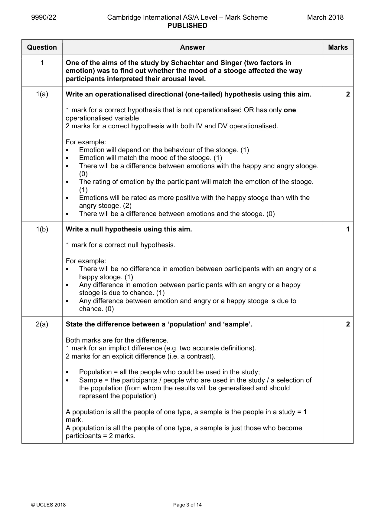 Mark scheme, page 3 of 14
