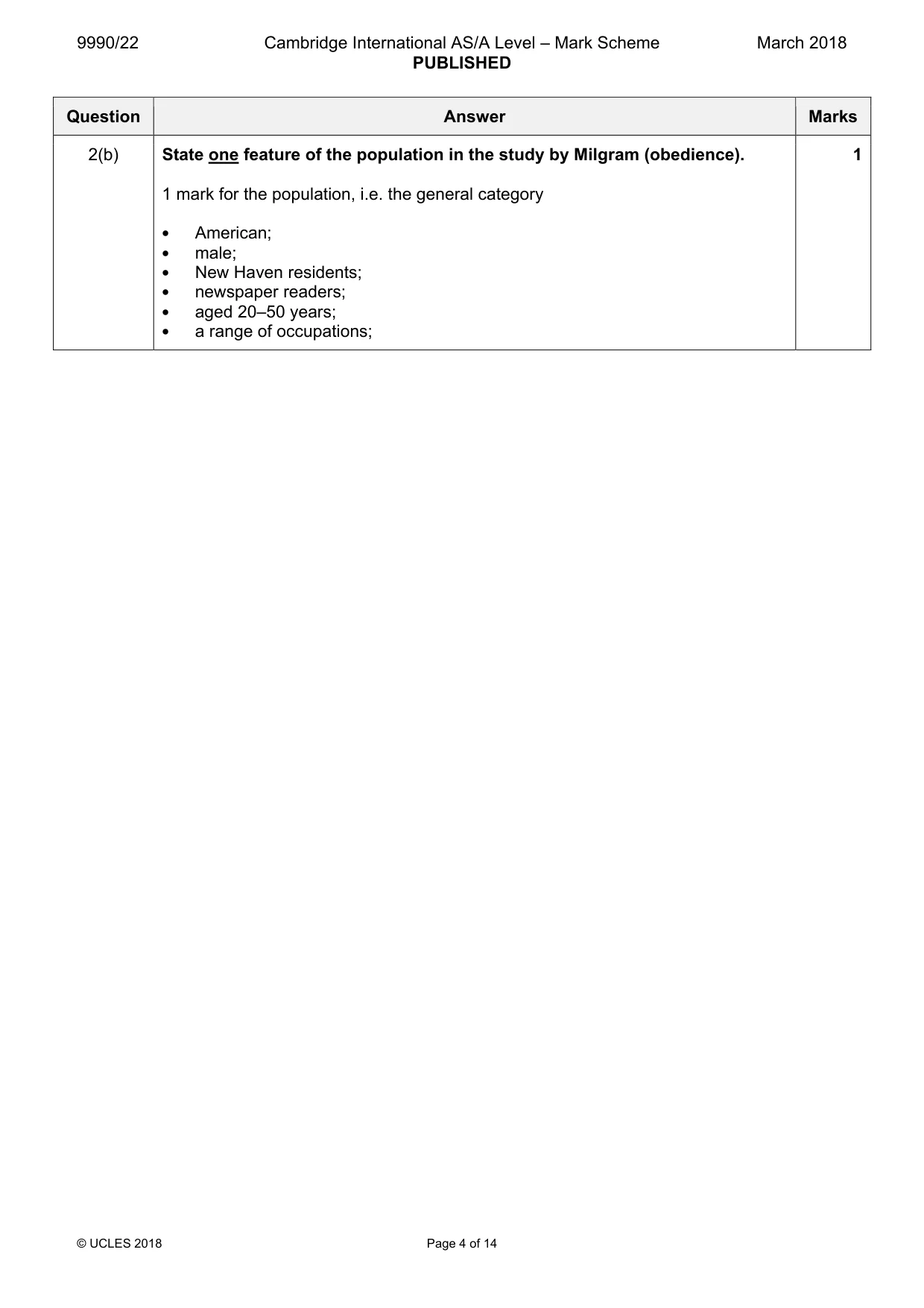 Mark scheme, page 4 of 14
