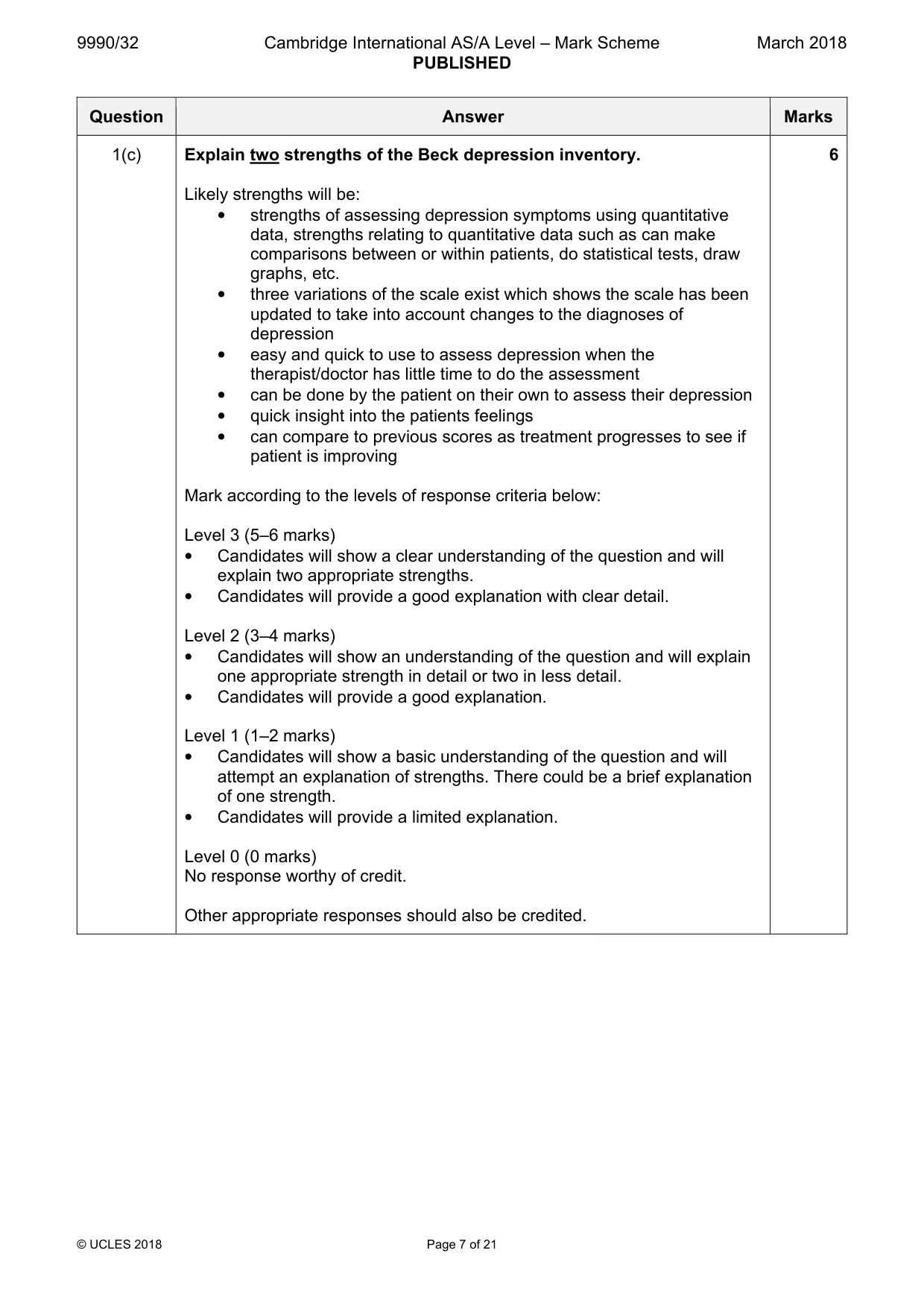 Mark scheme, page 7 of 21