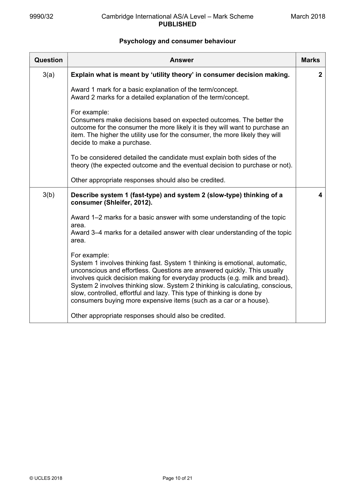 Mark scheme, page 10 of 21